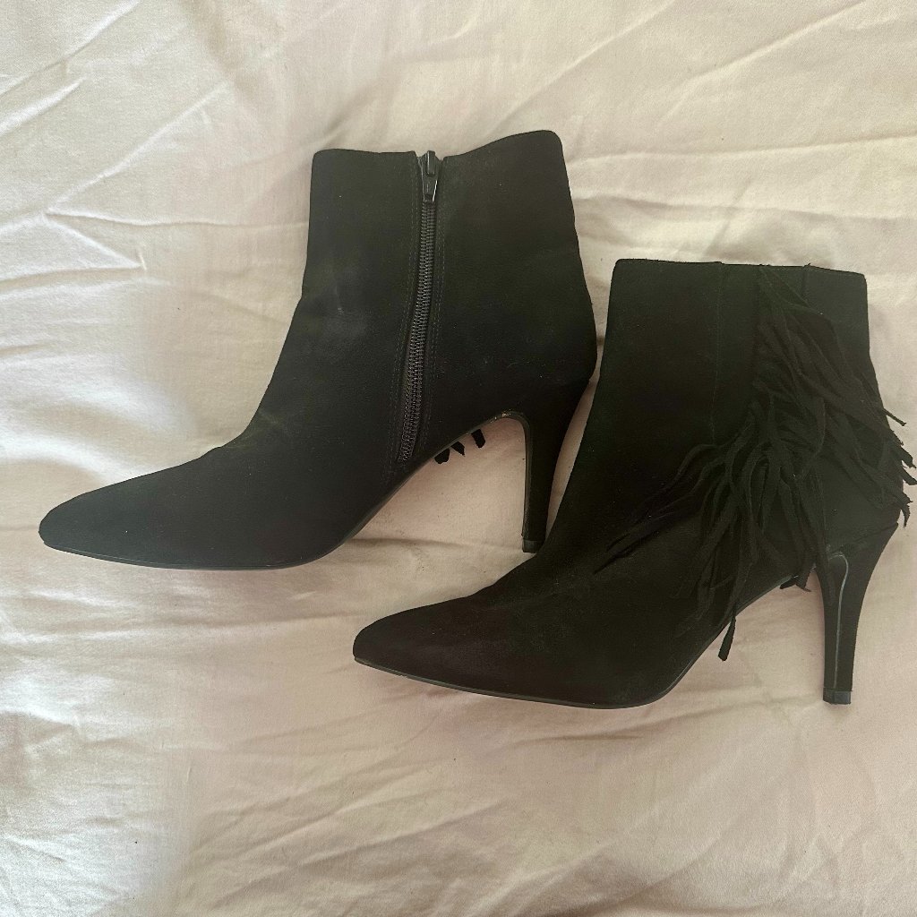 Black Uk Brand Dorothy Perkins Ankle Boots  Booties  Boots Christmas Size 75